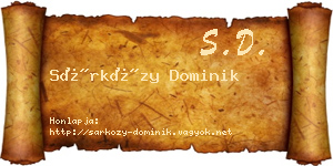 Sárközy Dominik névjegykártya