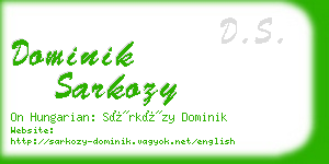 dominik sarkozy business card